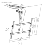 זרוע חשמלית תקרתית חכמה עם שלט עד 86 אינץ' EAZO 6