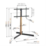 מעמד רצפתי יוקרתי לטלוויזיה עד "77 Vogels TVS 3695 9