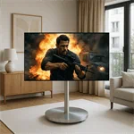 מעמד נייד עם גלגלים מנירוסטה למסכים עד 86 אינץ,