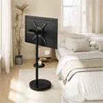 מעמד רצפתי נייד עם גלגלים נסתרים למסכים עד 65″ דגם AL-65 שחור מט