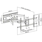 מתקן תלייה מקצועי לטלוויזיה למסכים גדולים – EAZO PRO6890XLD 7
