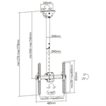 מתקן תקרתי טלסקופי למסך עד 55״ דגם 944 5