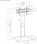 מעמד מעוצב עד 86 אינץ' FS985 EAZO ללא קדיחה 4