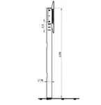 AUDIO LINE AL-60 – מעמד רצפתי למסך עד 75″ לבן 8