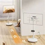 מעמד מעוצב עם גלגלים סמויים עד 86 בצבע לבן AL75W 3