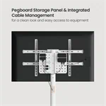 מעמד מעוצב עם גלגלים סמויים עד 86 בצבע לבן AL75W 7