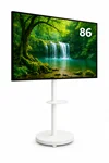 מעמד נייד  עד 75″ גבוה בצבע לבן 2