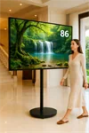 מעמד נייד גבוה עד 75″ שחור מט