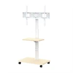 מעמד רצפתי מעוצב עם גלגלים למסכים עד 75″ לבן DWD520W 3