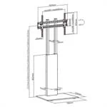 מעמד מודרני רצפתי למסכי טלויזיה עד 60 אינץ' דגם LUMI FS16-46TD 3