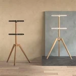 מעמד רטרו מעוצב 3 רגלי עץ חום כהה FS 35 עד 65 אינץ 3