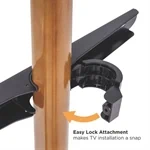 מעמד רטרו מעוצב 3 רגלי עץ חום כהה FS 35 עד 65 אינץ 4