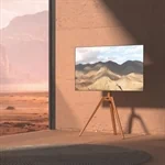 מעמד רטרו מעוצב 3 רגלי עץ חום כהה FS 35 עד 65 אינץ 2