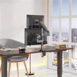 זרוע כפולה למסכי מחשב ומתאם ללפטופ דגם H180 FP2 2