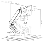 מעמד שולחני למסך מגע Lumi LDT35-T01 | למסכים 17"–32" 4