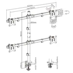 זרוע שולחנית ל4 מסכי מחשב  LDT66C048 עד 32 אינץ' 4