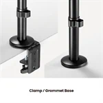 זרוע שולחנית כפולה ללפטופ ולמסך דגם LDT72-C024ML מבית LUMI 3