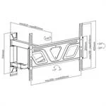 זרוע דו מפרקית טלסקופית למסכים מ 37 עד 80 אינץ' דגם LPA60C 2