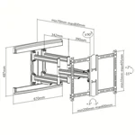 זרוע תליה עד 90 אינץ' LUMI דגם LPA57-466A 2