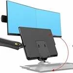 זרוע הידראולית ל-2 מסכי מחשב מקלדת עם מקלדת ועכבר North Bayou Mc40-2a 3