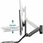 זרוע הידראולית ל-2 מסכי מחשב מקלדת עם מקלדת ועכבר North Bayou Mc40-2a 2