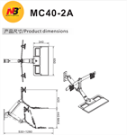 זרוע הידראולית ל-2 מסכי מחשב מקלדת עם מקלדת ועכבר North Bayou Mc40-2a 5