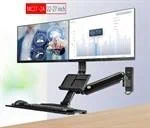 זרוע הידראולית ל-2 מסכי מחשב מקלדת עם מקלדת ועכבר North Bayou Mc272a 3