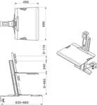 עמדת עבודה משולבת למסך מחשב North Bayou ST25 4