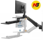 זרוע עבודה הידראולית ישיבה/עמידה לקיר North Bayou MB32 6