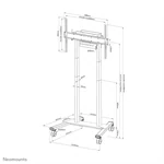 מעמד טלוויזיה נייד חשמלי Neomounts FL55-875BL1 למסכים 55–100 אינץ׳ 5