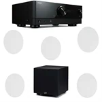 סט רמקולים שקועים ורסיבר  וסאב לקולנוע ביתי SET1 2