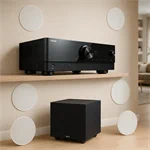 סט רמקולים שקועים ורסיבר  וסאב לקולנוע ביתי SET1