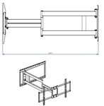 זרוע דו־מפרקית למסך עד ‎90״ – AUDIO LINE דגם SP-990 6