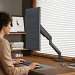 זרוע שולחנית דו-מפרקית ארגונומית למסך מחשב עד 45″-  TMG45