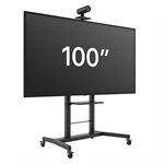 מעמד נייד בצבע שחור לטלויזיה עד 120 אינץ'