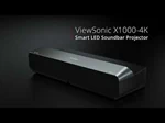 מקרן חכם עם סאונד בר ‎ViewSonic X1000 4K 6