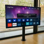 עמוד נירוסטה שחור פריק לטלוויזיה עד “98