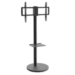 מעמד נייד גבוה עם גלגלים למסכים עד 75″ – דגם AL-95 שחור מט 4