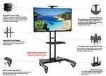 מעמד נייד/נייח למסכי TV עד 75 אינץ' North Bayou AVA1500-60-1P 2