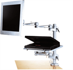 זרוע תליה למחשב נייד ומסך TopTech Arm GT3360S Mount   משקל נשיאה מקסימלי 10 ק"ג  מתאים לתקן VESA 75X