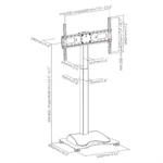 מעמד רצפתי חשמלי למסכים עד "86 EAZO FS80 5