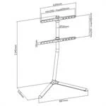 מעמד שחור רצפתי לטלוויזה עד 70 דגם LUMI FS17-46F 3