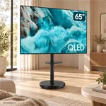 טלוויזיה סמסונג 65 אינץ׳ Q7F QLED עם מעמד נייד AL75 שחור – ללא התקנה 3