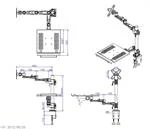 זרוע תליה למחשב נייד ומסך TopTech Arm GT3360S Mount   משקל נשיאה מקסימלי 10 ק"ג  מתאים לתקן VESA 75X 3