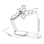 מעמד שולחני הידראולי למסכי מחשב עד 27 אינץ' דגם Lumi LDT09-T012N 2