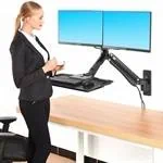 זרוע הידראולית ל-2 מסכי מחשב מקלדת עם מקלדת ועכבר North Bayou Mc40-2a