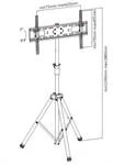 מעמד חצובה נייד TRIPOD למסכים עד 75 אינץ' LUMI FS-08-46T 3