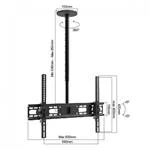מתקן תלייה תקרתי דקורטיבי למסכים ''26-''70 דגם LC-701 2