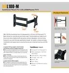 זרוע תלת מפרקית קירית למסך מחשב דגם NBL100M 3