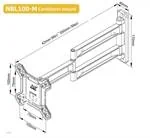 זרוע תלת מפרקית קירית למסך מחשב דגם NBL100M 2